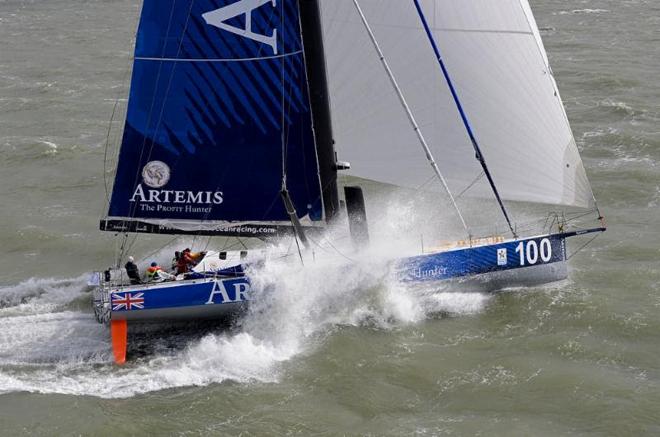 At their current projected finish time, Artemis-Team Endeavour will break the IMOCA 60 record, set in 2010, by over 24 hours. © Rick Tomlinson / RORC http://www.rorc.org